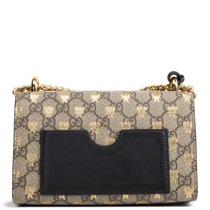 GUCCI GG Supreme Bee Padlock Shoulder Bag