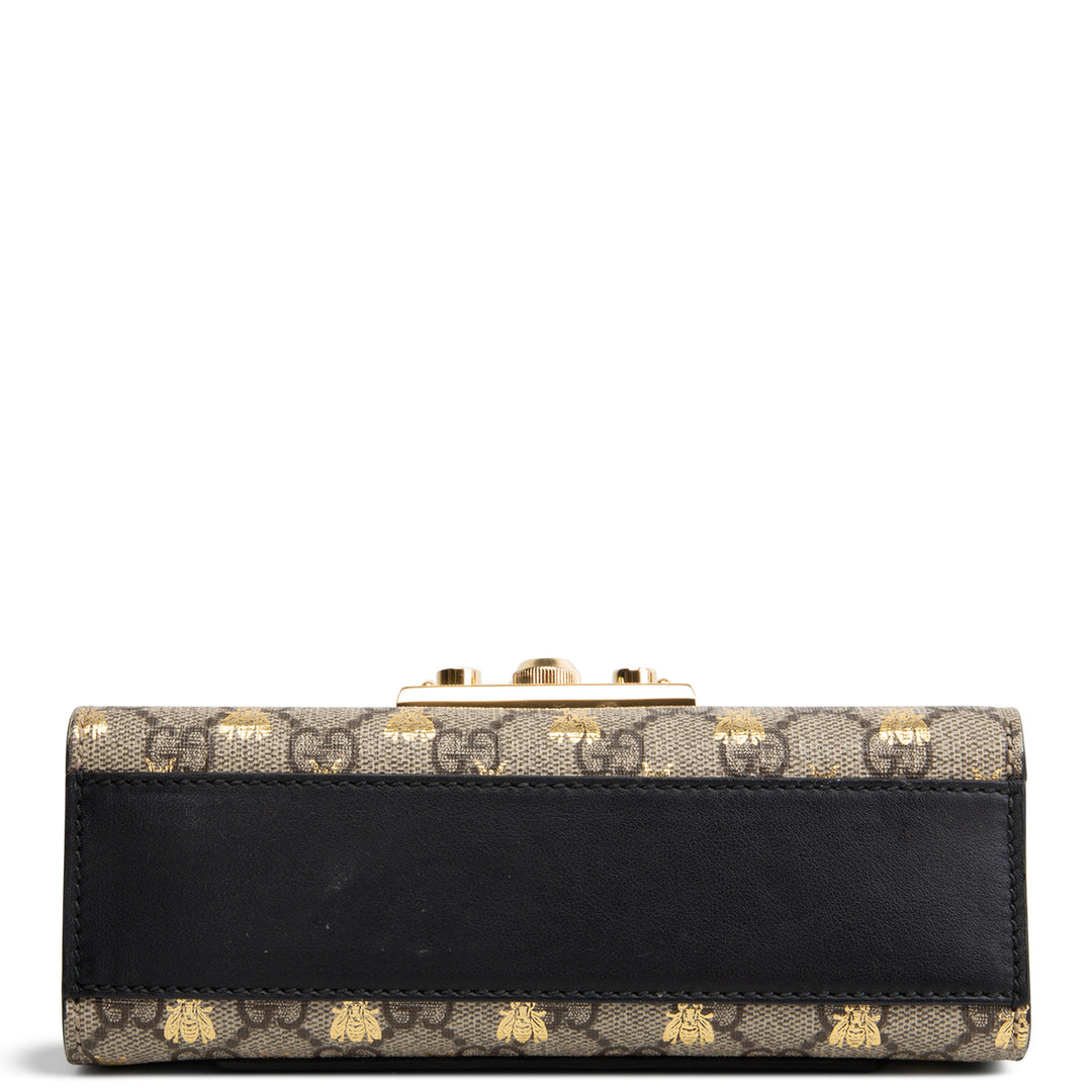 GUCCI GG Supreme Bee Padlock Shoulder Bag