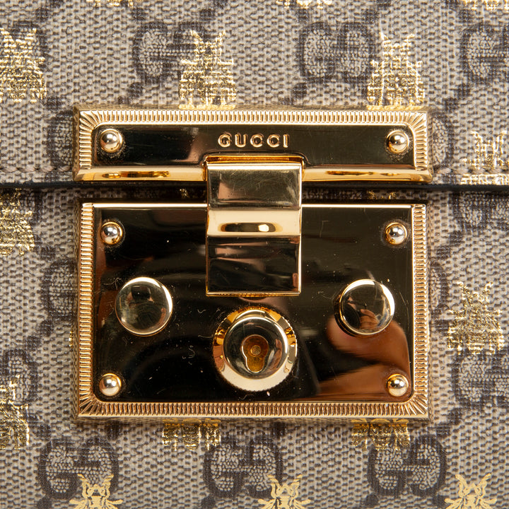 GUCCI GG Supreme Bee Padlock Shoulder Bag