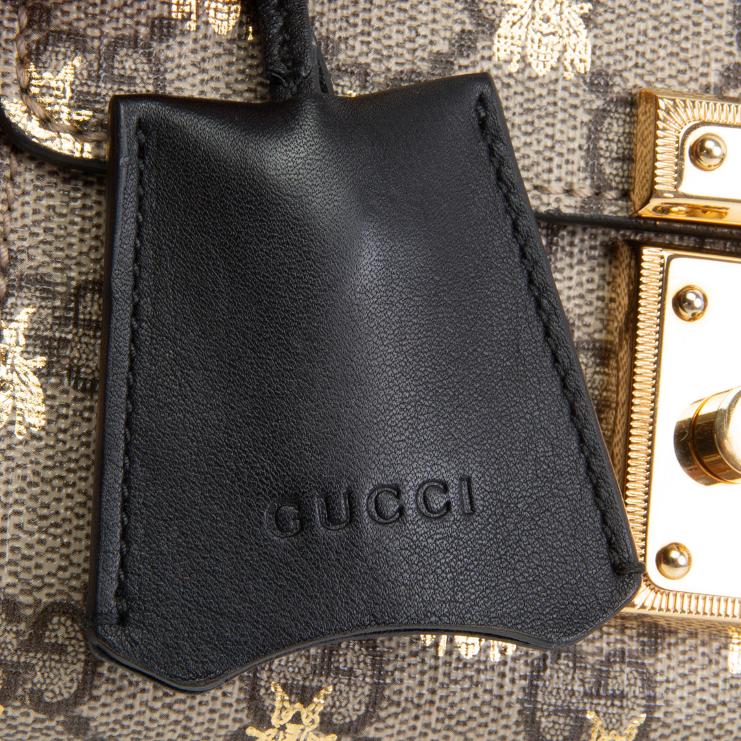 GUCCI GG Supreme Bee Padlock Shoulder Bag