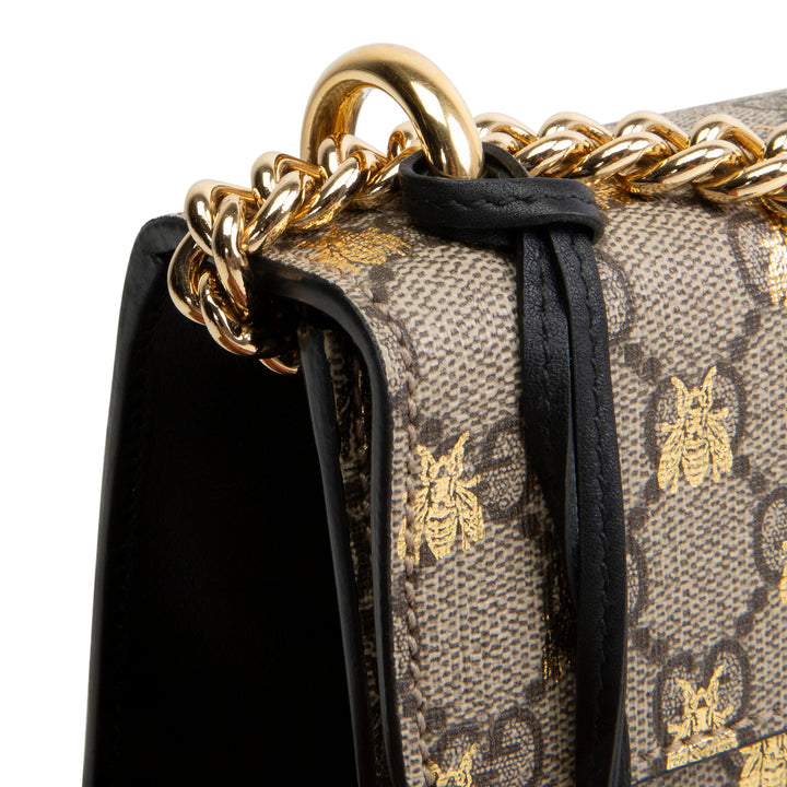 GUCCI GG Supreme Bee Padlock Shoulder Bag