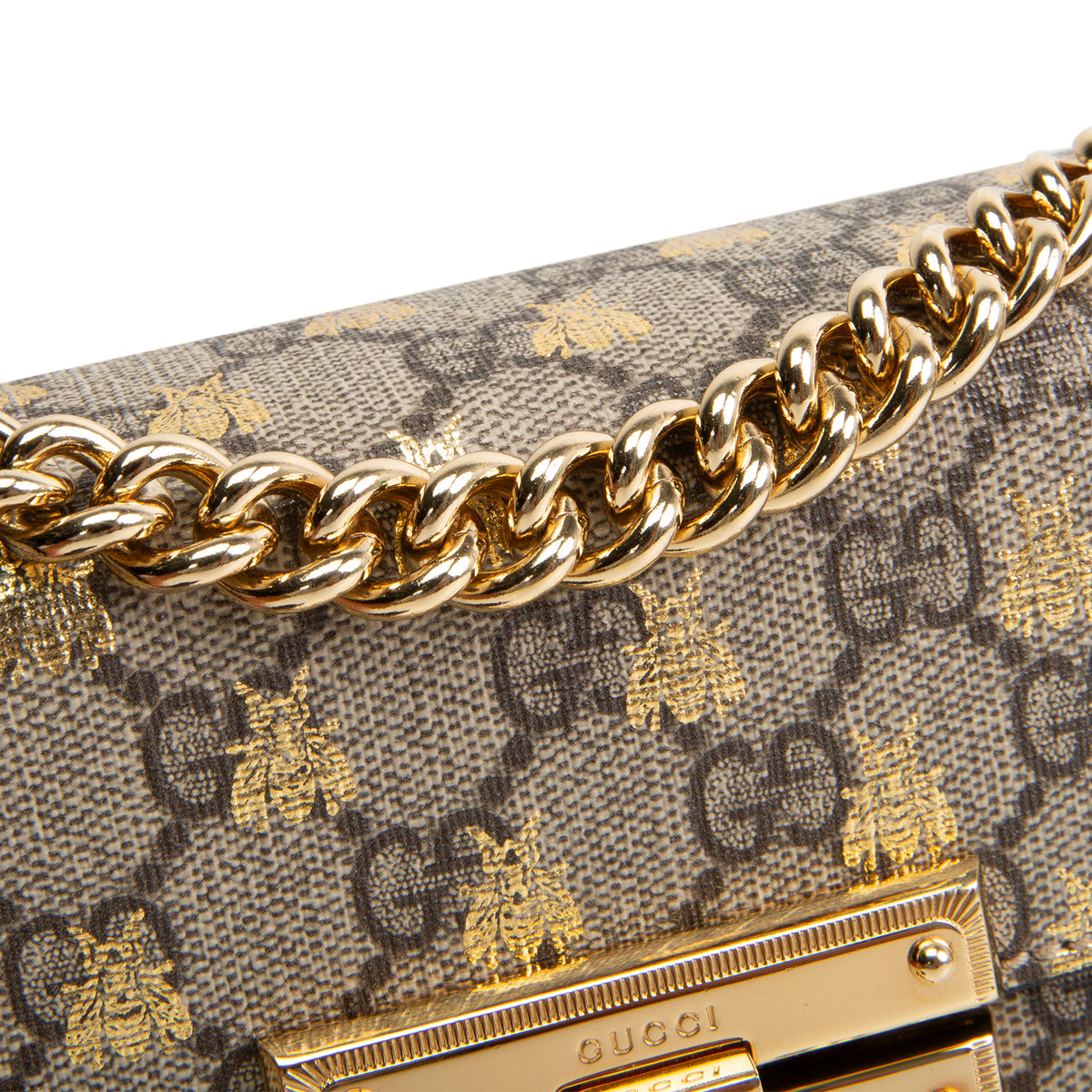 GUCCI GG Supreme Bee Padlock Shoulder Bag