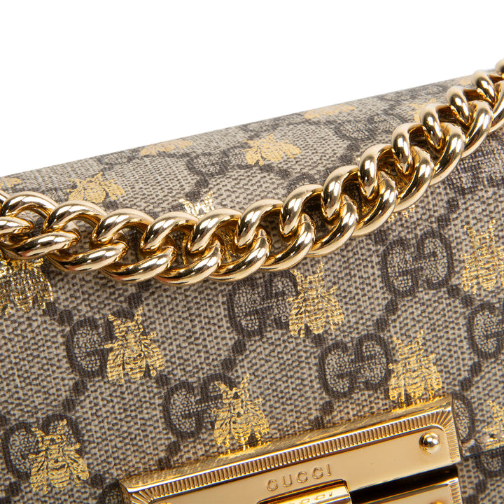 GUCCI GG Supreme Bee Padlock Shoulder Bag
