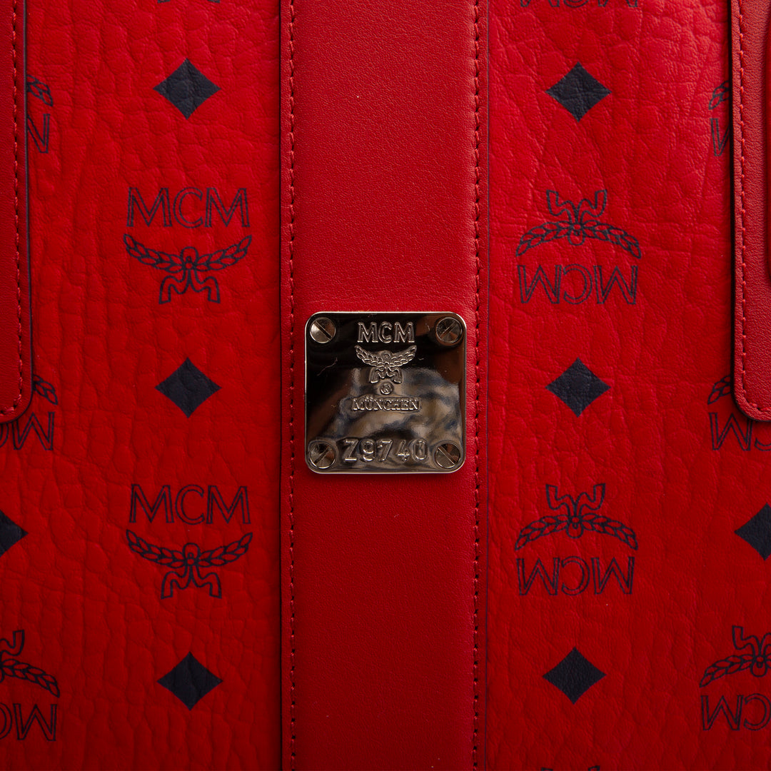 MCM Visetos Liz Tote w/ Pouch - Red
