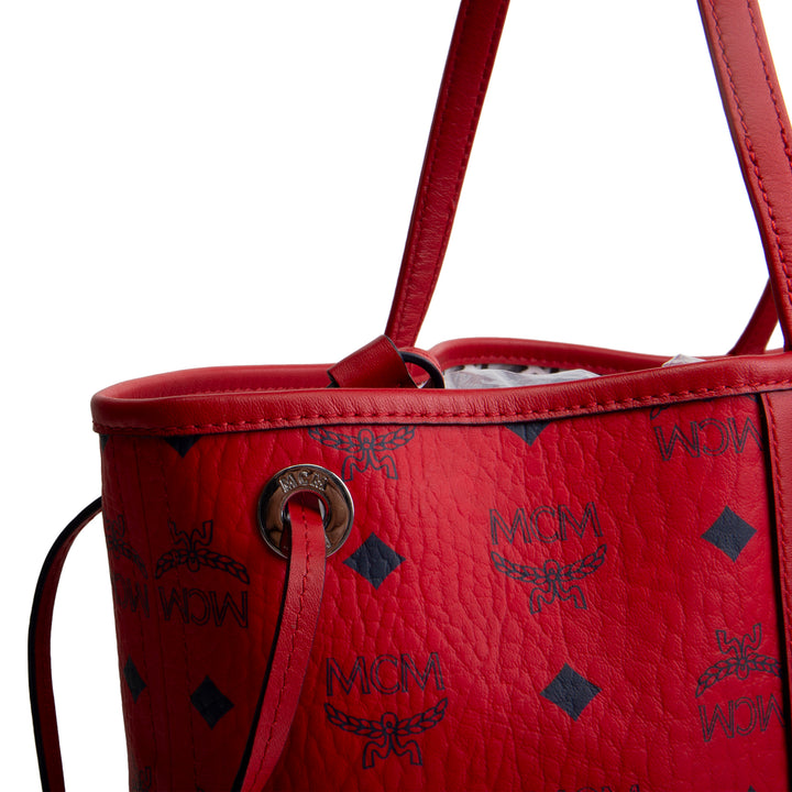 MCM Visetos Liz Tote w/ Pouch - Red