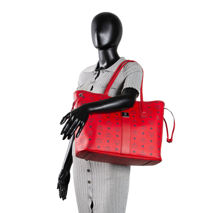 MCM Visetos Liz Tote w/ Pouch - Red
