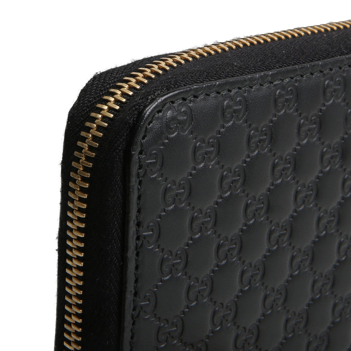 GUCCI Microguccissima Zip Around Wallet