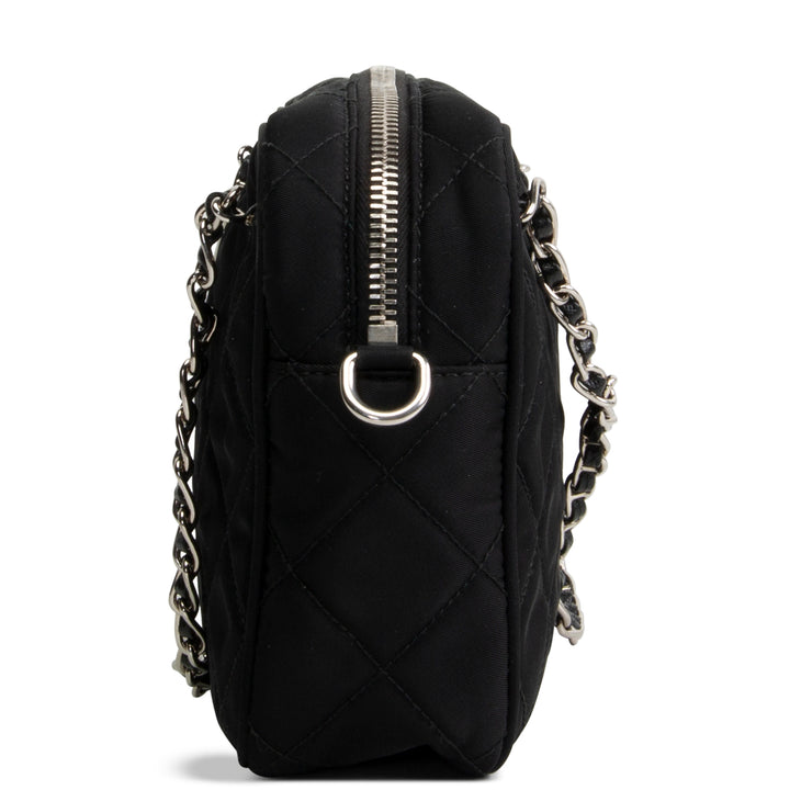 PRADA Tessuto Nylon Impuntu Shoulder Bag - Black