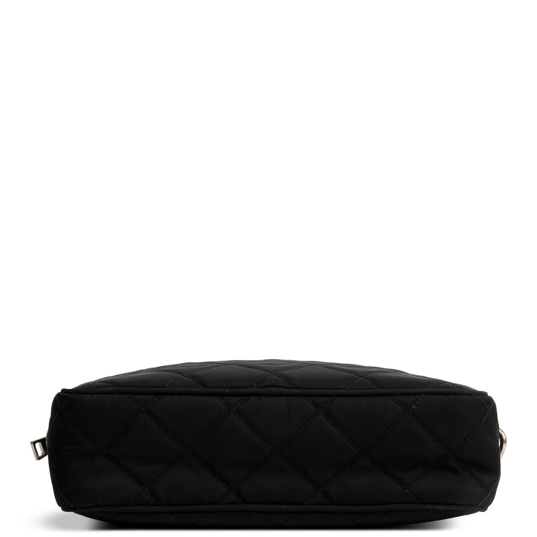 PRADA Tessuto Nylon Impuntu Shoulder Bag - Black