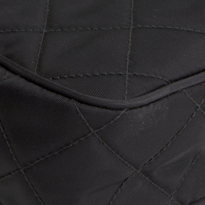 PRADA Tessuto Nylon Impuntu Shoulder Bag - Black