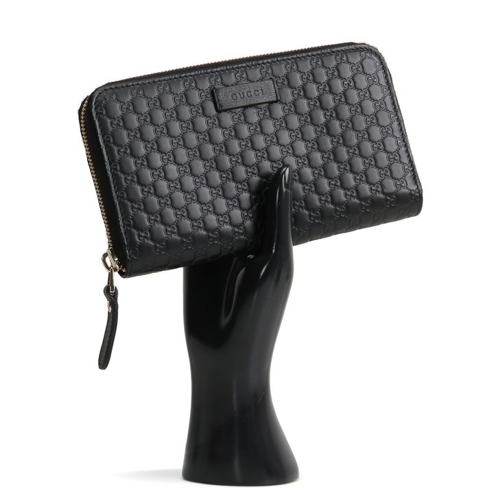 GUCCI Microguccissima Zip Around Wallet