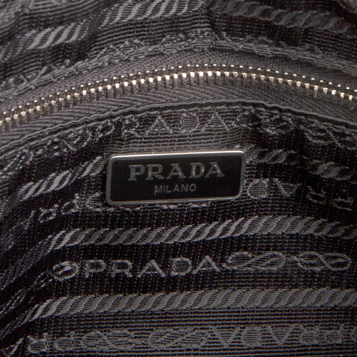 PRADA Tessuto Nylon Impuntu Shoulder Bag - Black