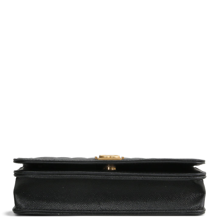 CHANEL Boy Wallet On Chain - Quilted Caviar