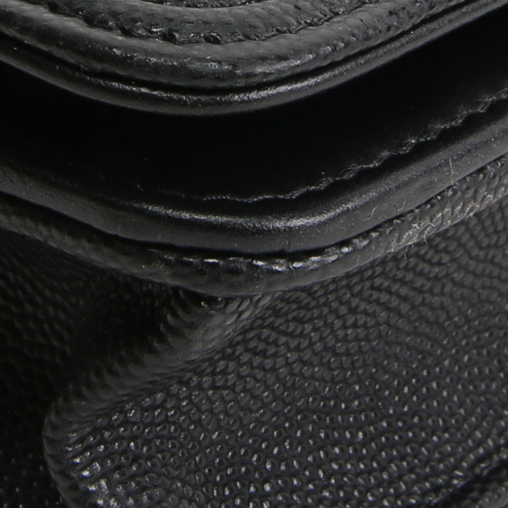 CHANEL Boy Wallet On Chain - Quilted Caviar