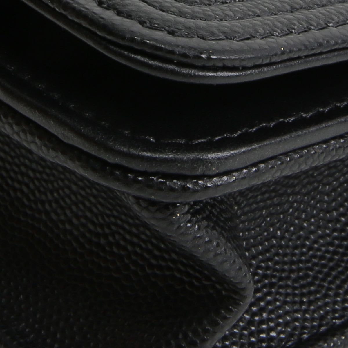 CHANEL Boy Wallet On Chain - Quilted Caviar