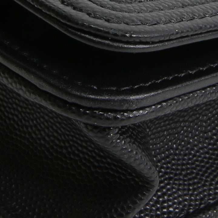 CHANEL Boy Wallet On Chain - Quilted Caviar