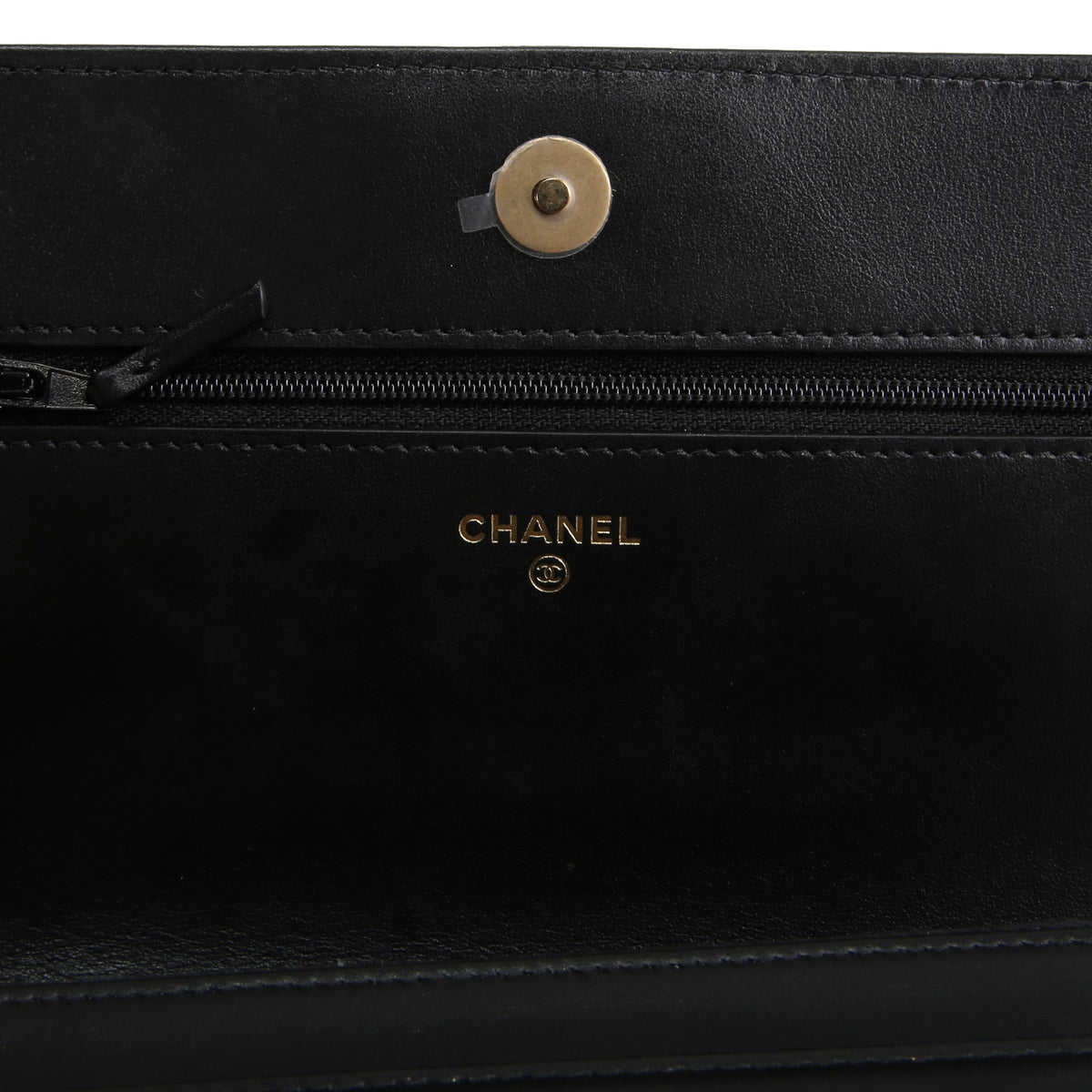 CHANEL Boy Wallet On Chain - Quilted Caviar
