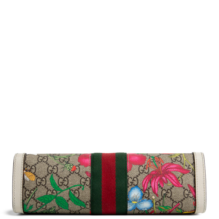 GUCCI GG Supreme Flora Ophida Chain Shoulder Bag