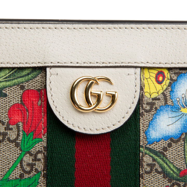 GUCCI GG Supreme Flora Ophida Chain Shoulder Bag