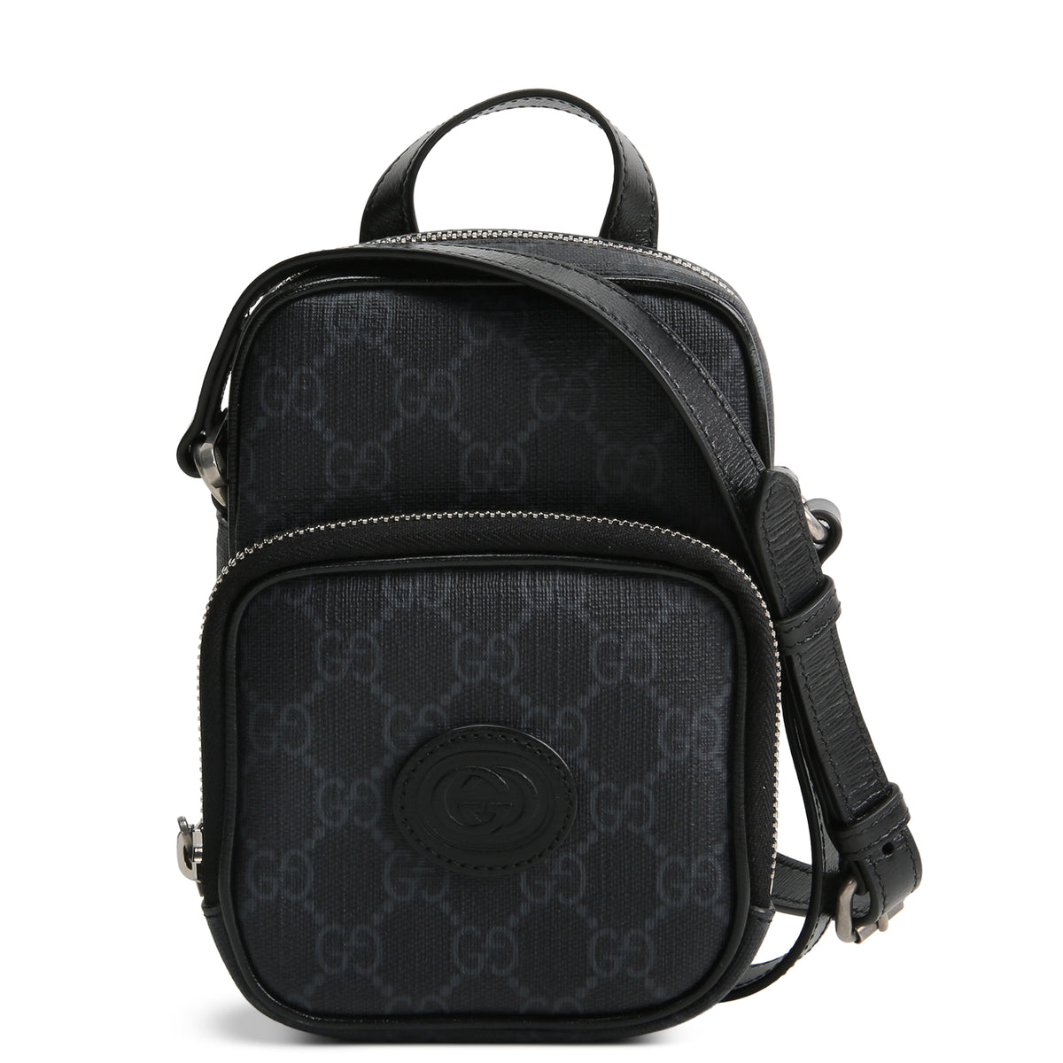 GUCCI GG Supreme Mini Messenger Bag - Black