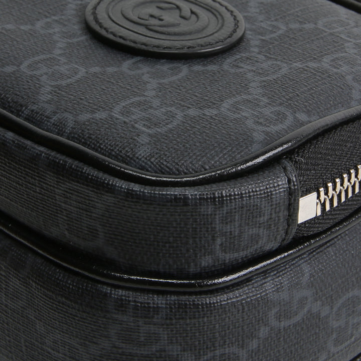 GUCCI GG Supreme Mini Messenger Bag - Black