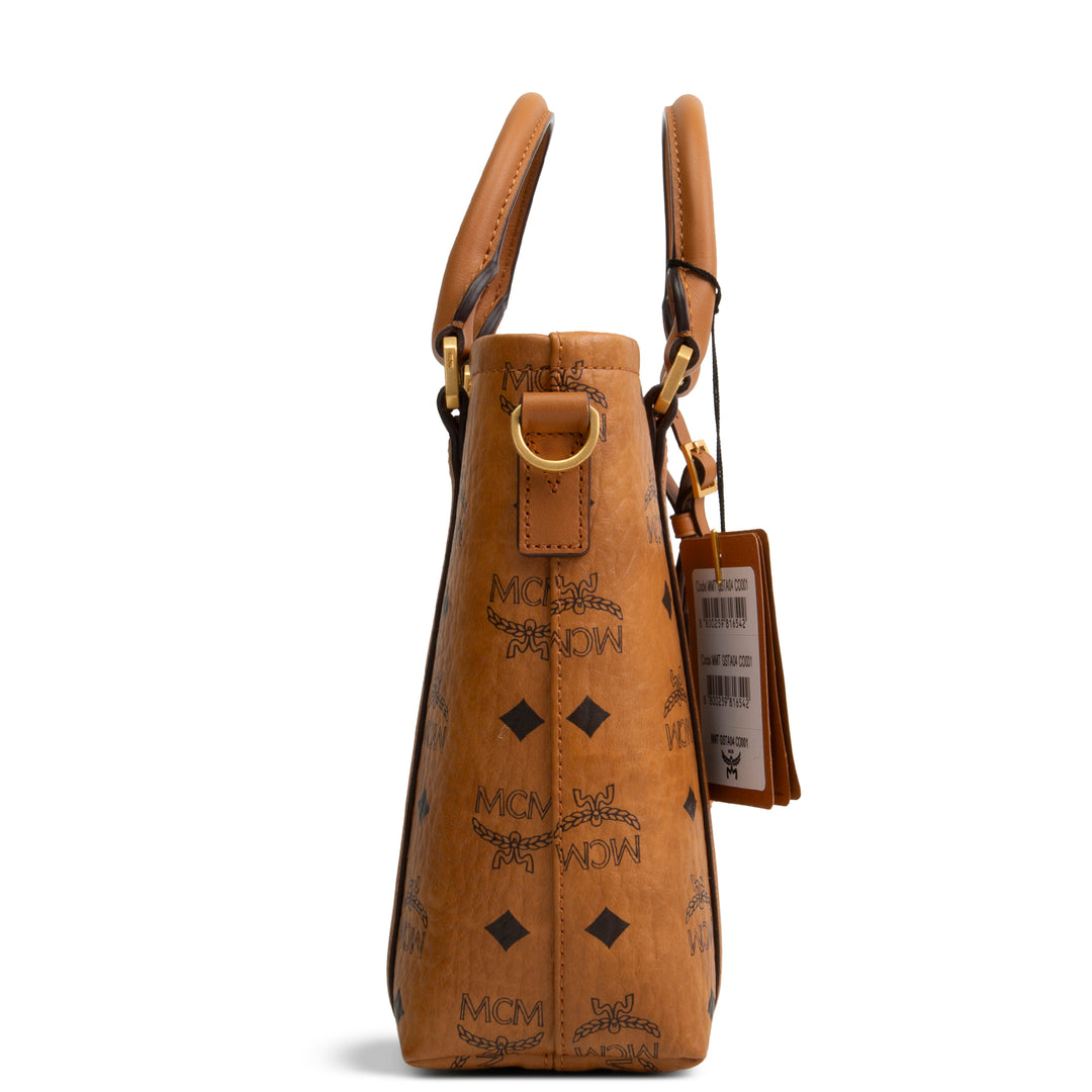 MCM Visetos Aren Tote - Cognac