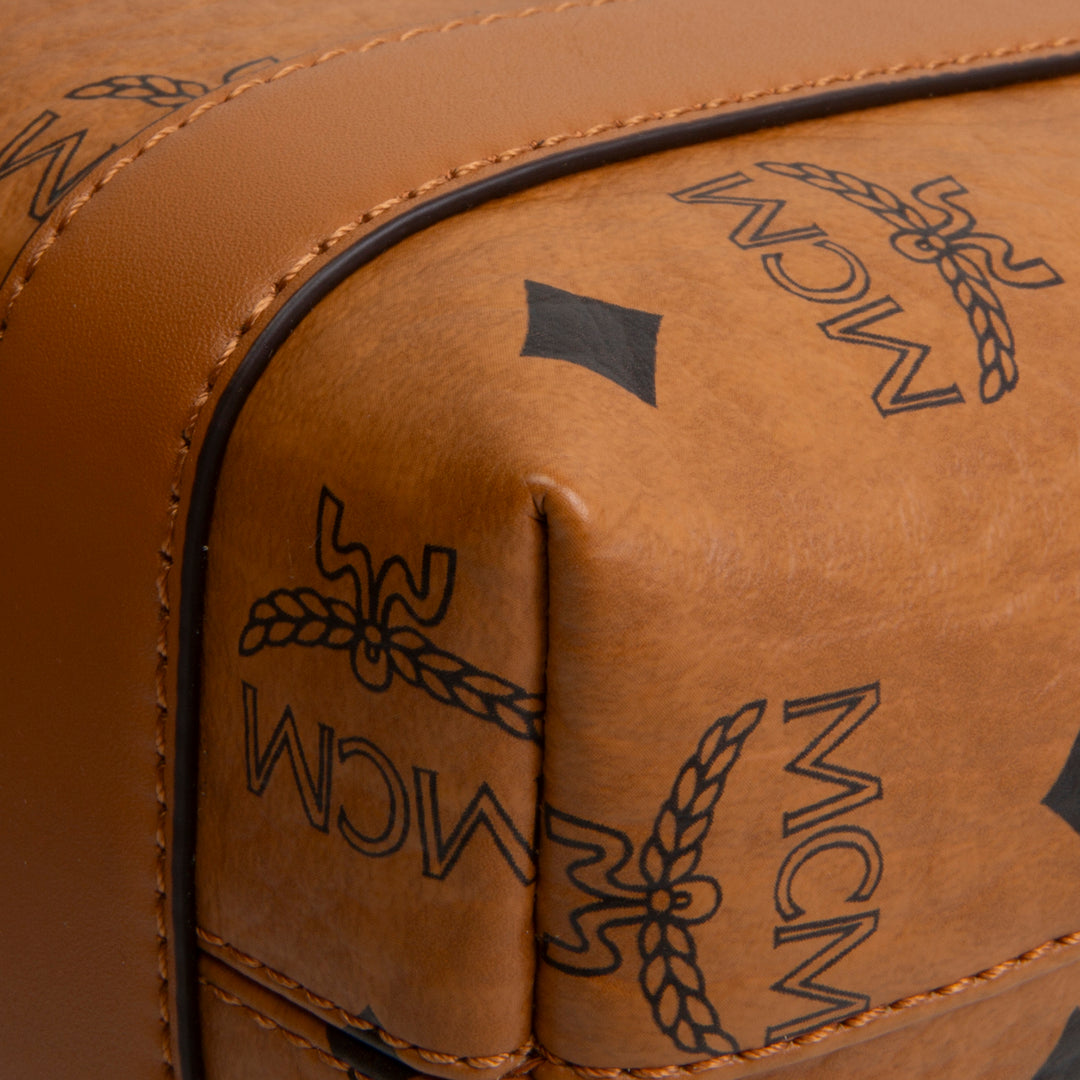MCM Visetos Aren Tote - Cognac