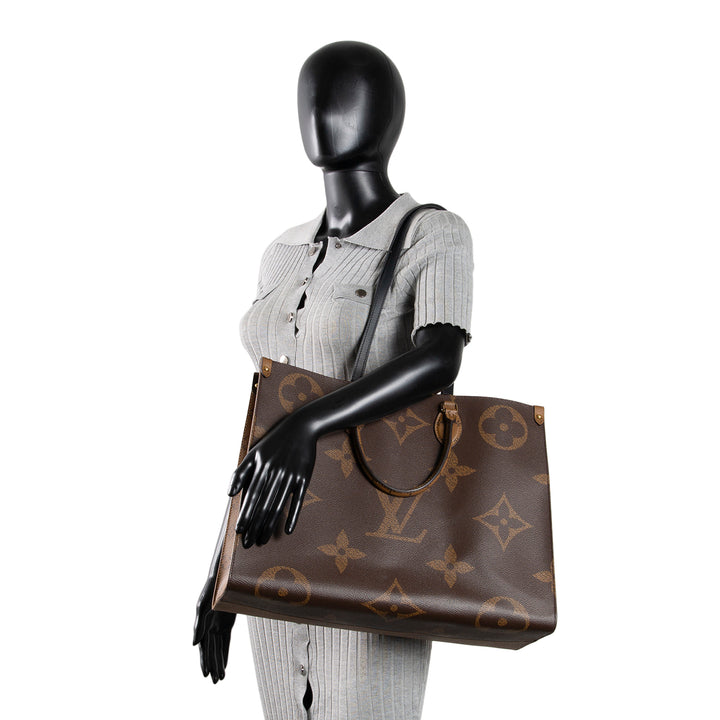 LOUIS VUITTON Giant Monogram Reverse OnTheGo GM