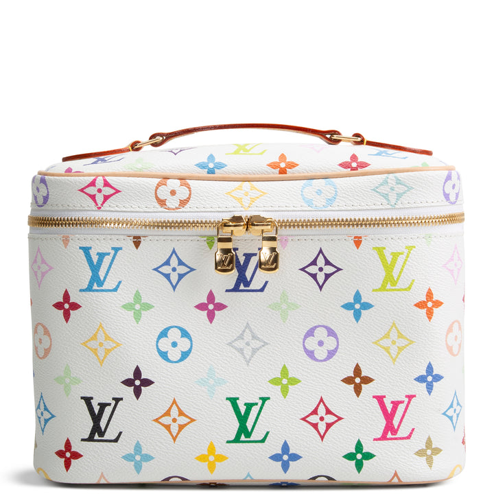 LOUIS VUITTON x Takashi Murakami Multicolore Nice BB Vanity - White