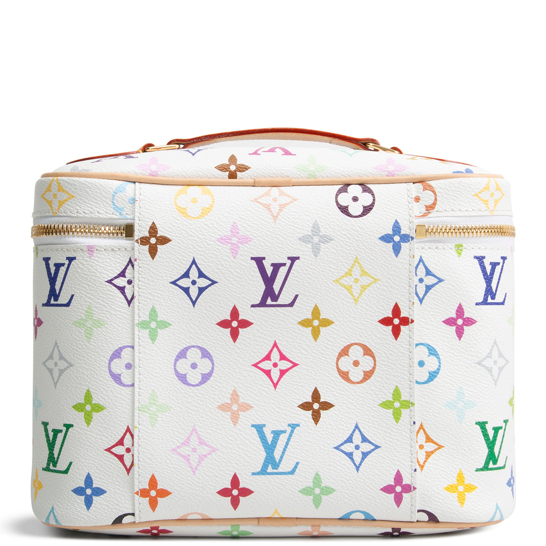 LOUIS VUITTON x Takashi Murakami Multicolore Nice BB Vanity - White