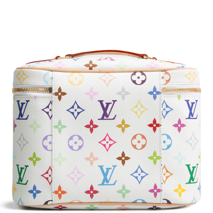 LOUIS VUITTON x Takashi Murakami Multicolore Nice BB Vanity - White