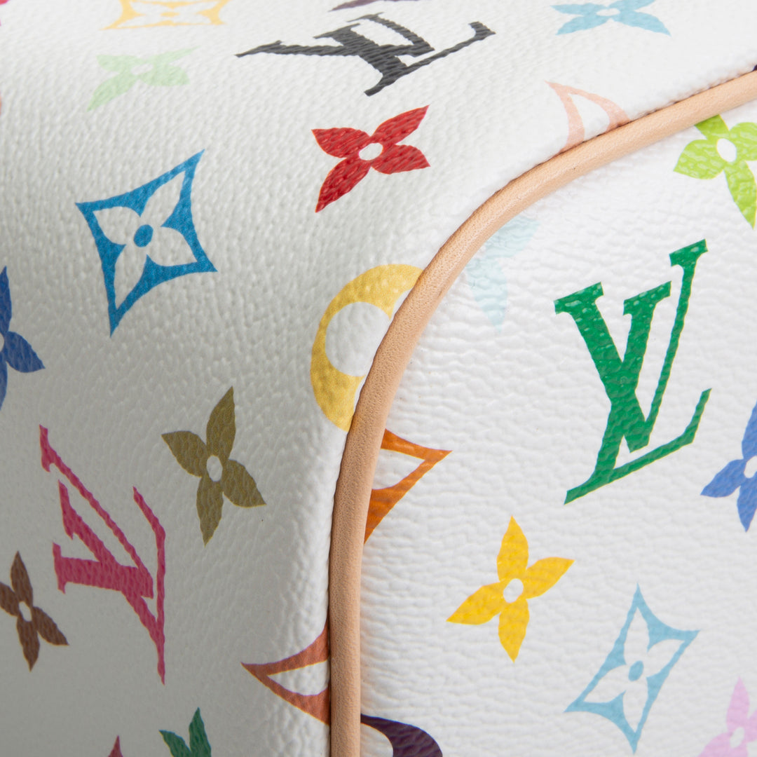 LOUIS VUITTON x Takashi Murakami Multicolore Nice BB Vanity - White