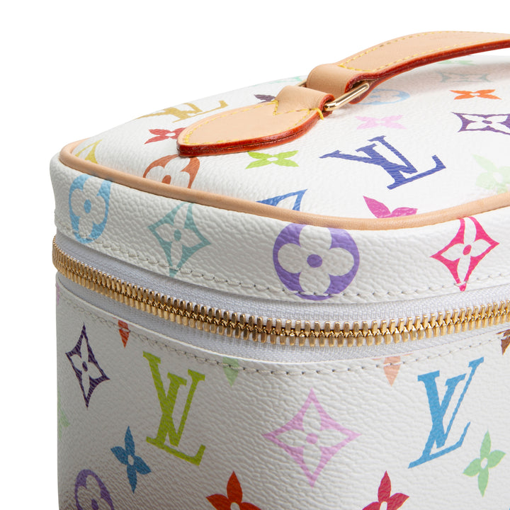 LOUIS VUITTON x Takashi Murakami Multicolore Nice BB Vanity - White