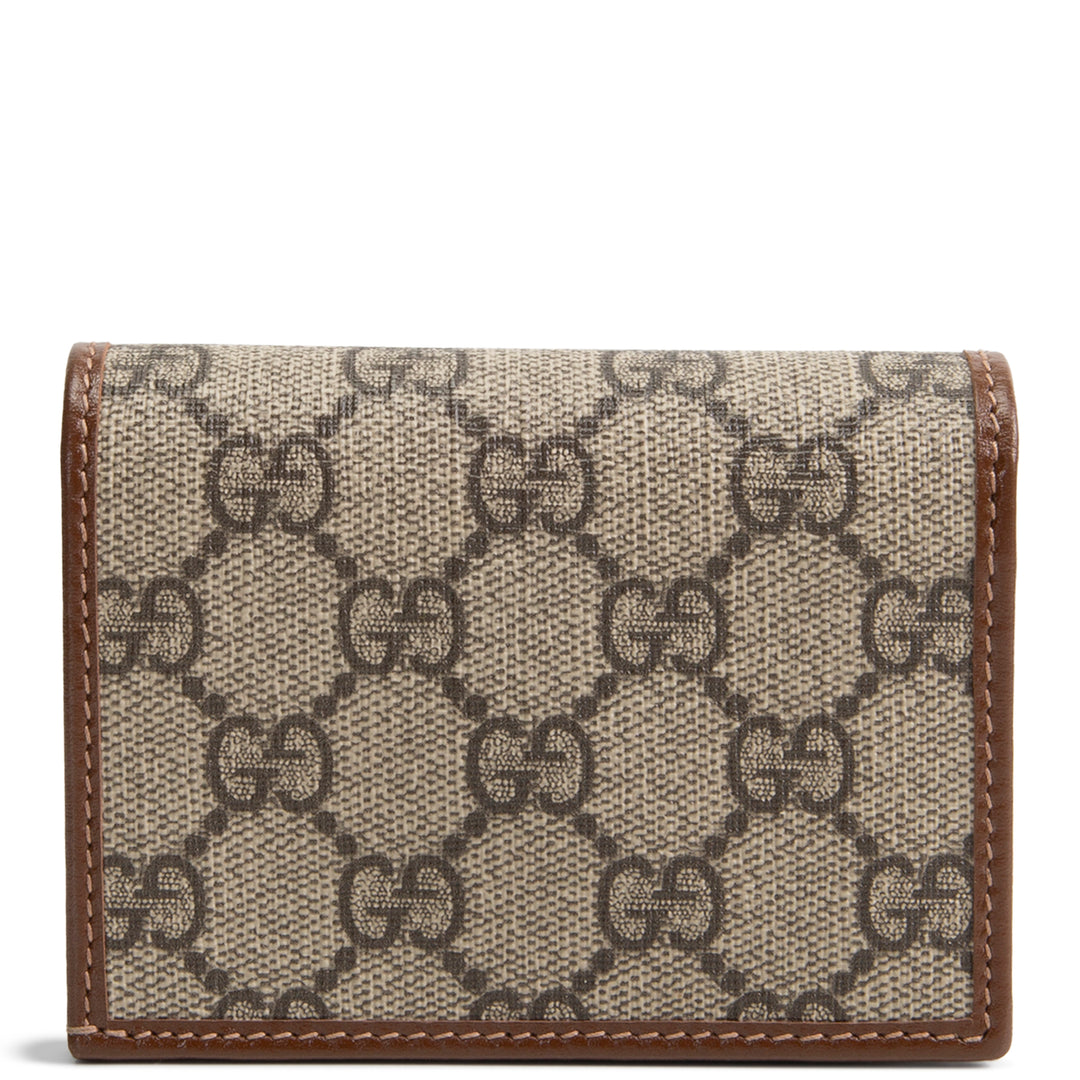 GUCCI GG Supreme Horsebit Compact Wallet
