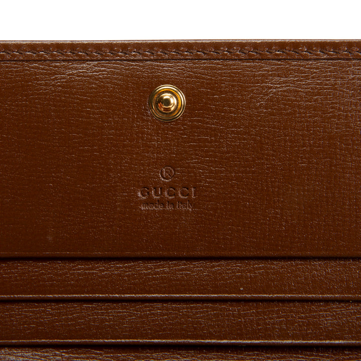 GUCCI GG Supreme Horsebit Compact Wallet