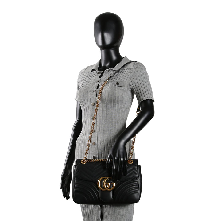 Gucci Matelasse Medium GG Marmont Shoulder Bag