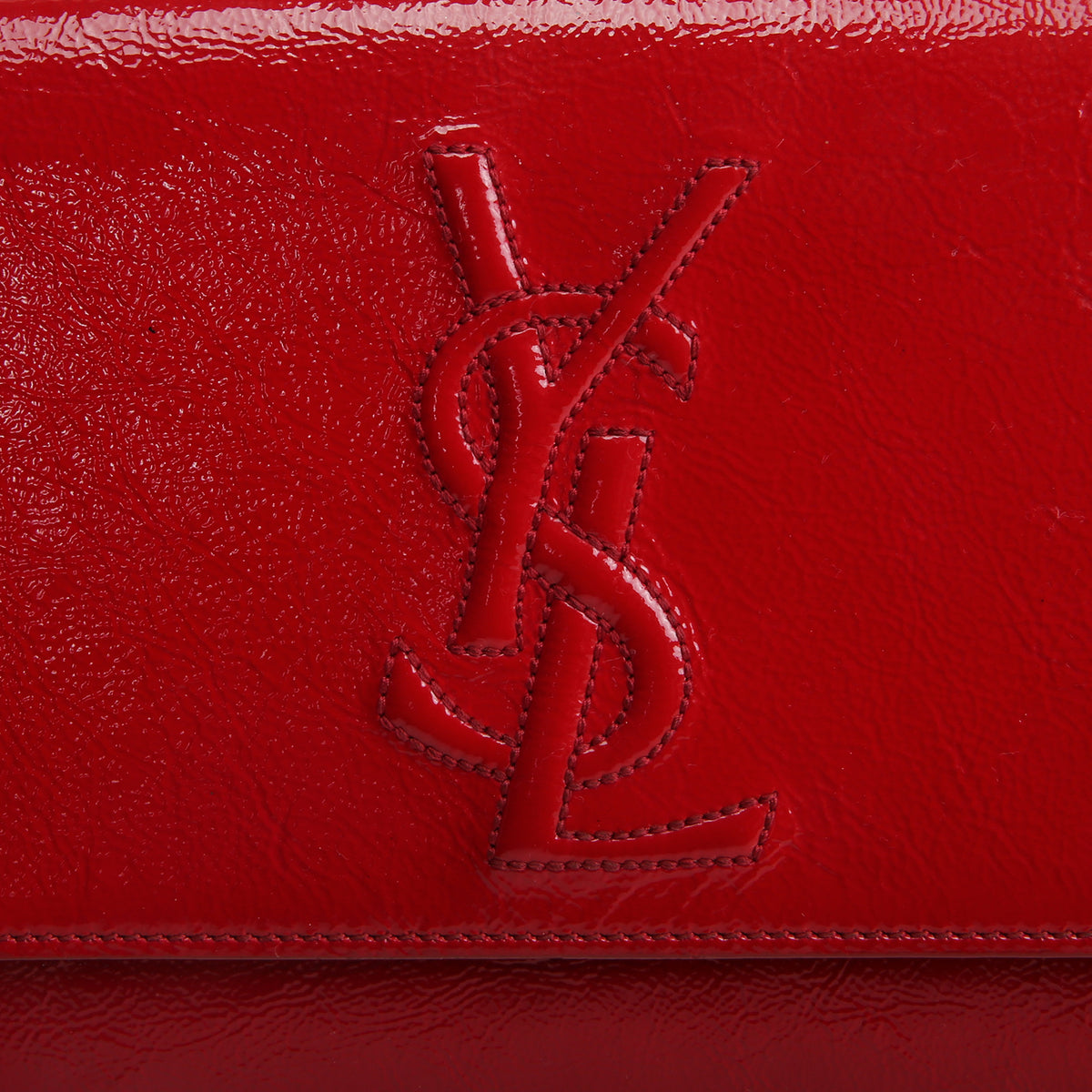 SAINT LAURENT Patent Leather Belle De Jour Clutch