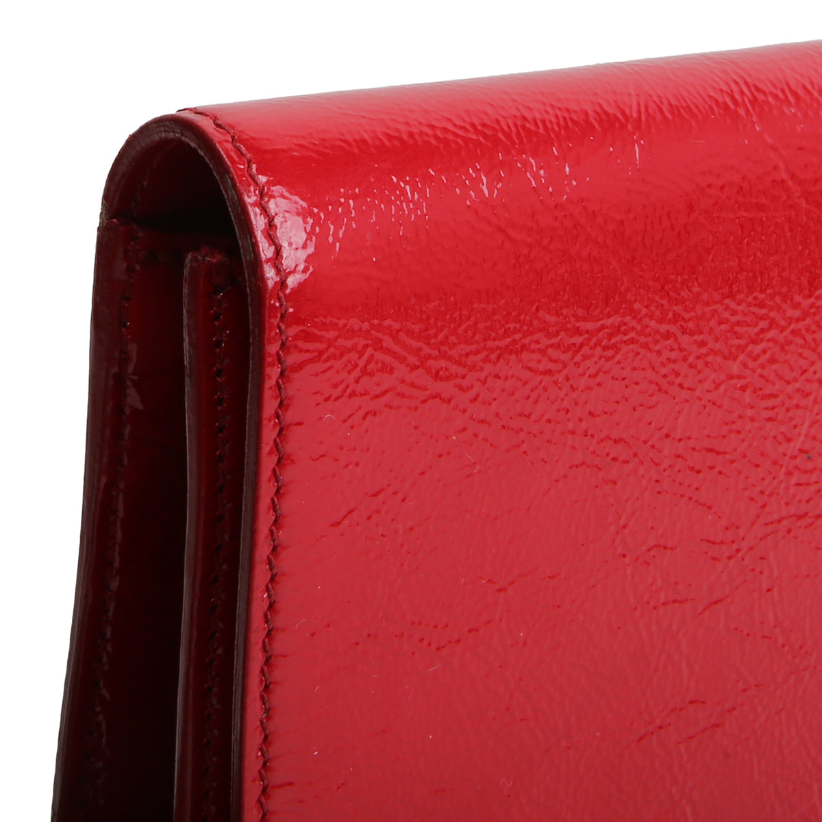 SAINT LAURENT Patent Leather Belle De Jour Clutch