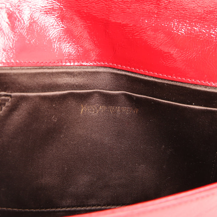 SAINT LAURENT Patent Leather Belle De Jour Clutch