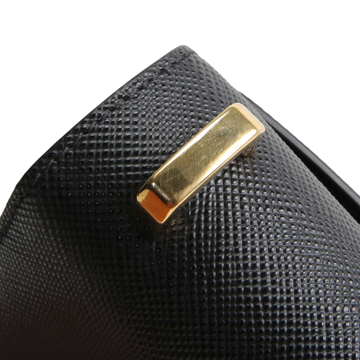 PRADA Triangle Emblem Flap Shoulder Bag - Black