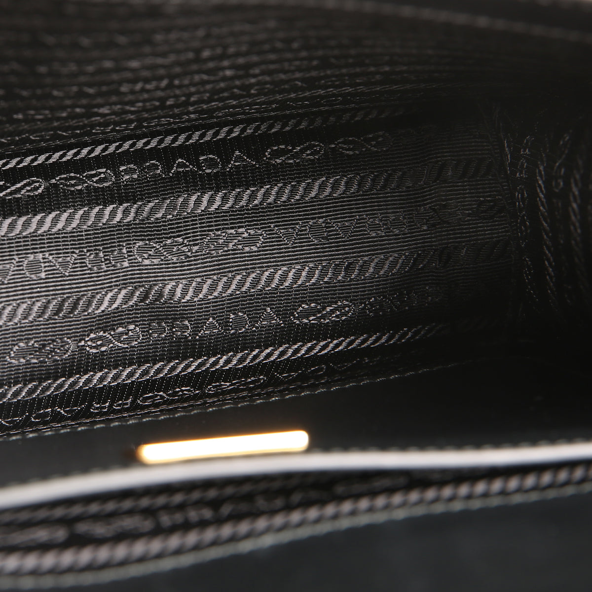 PRADA Triangle Emblem Flap Shoulder Bag - Black