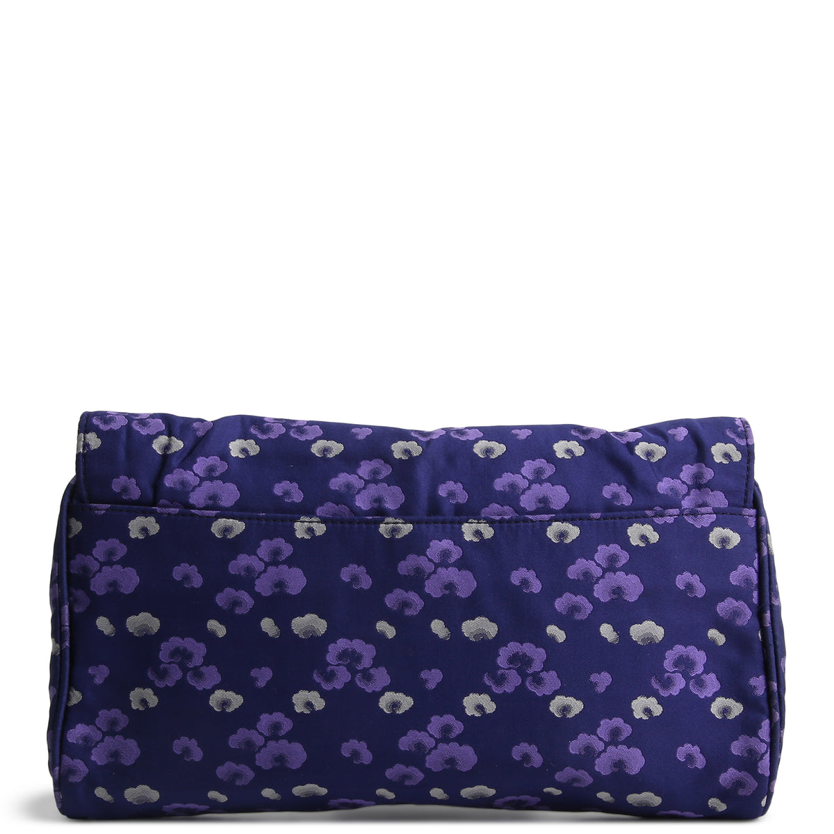 PRADA Tessuto Jacquard Floral Flap Bag - Purple