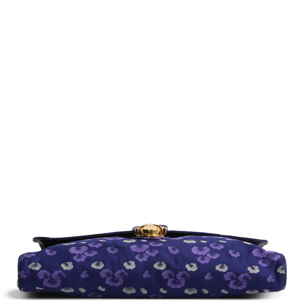 PRADA Tessuto Jacquard Floral Flap Bag - Purple