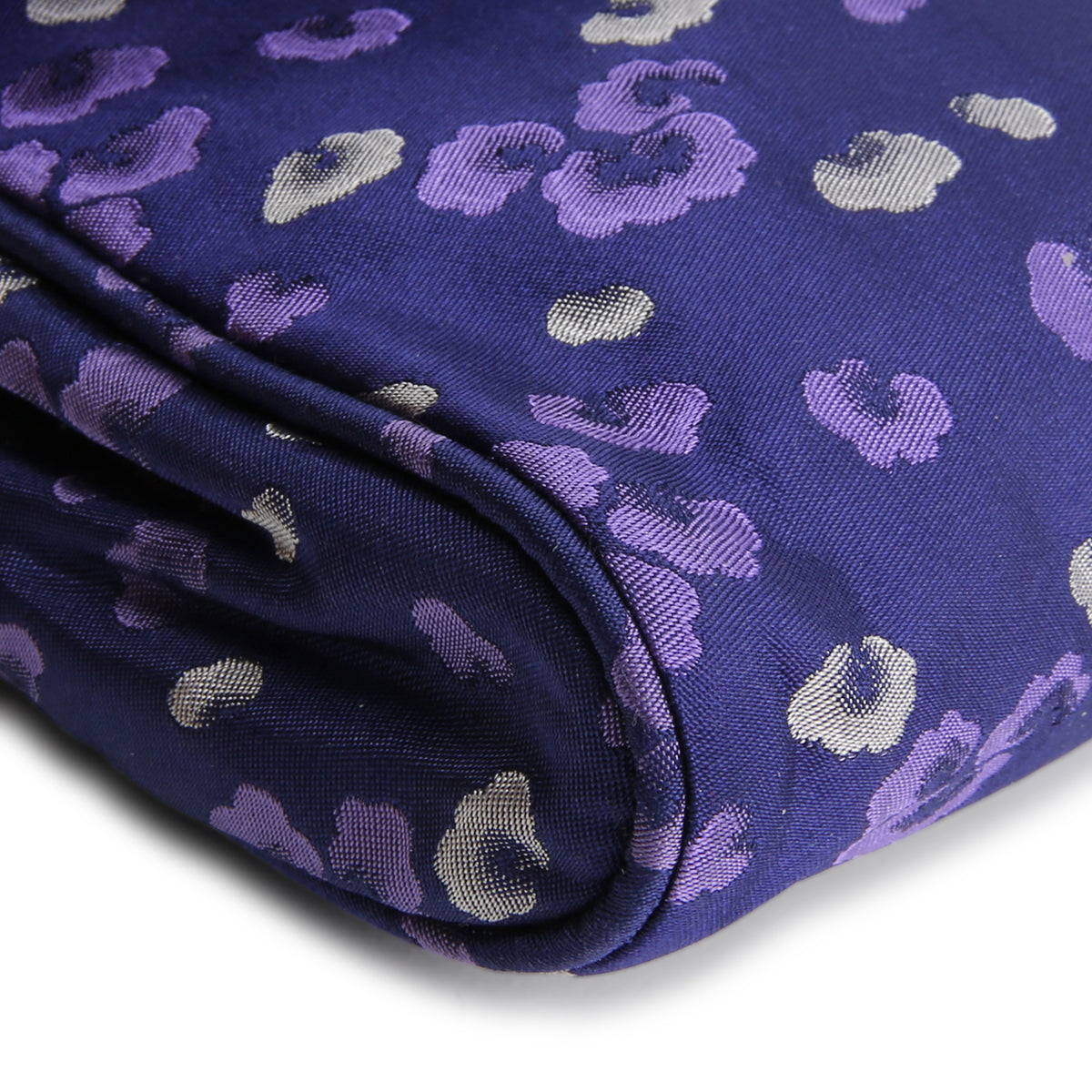 PRADA Tessuto Jacquard Floral Flap Bag - Purple