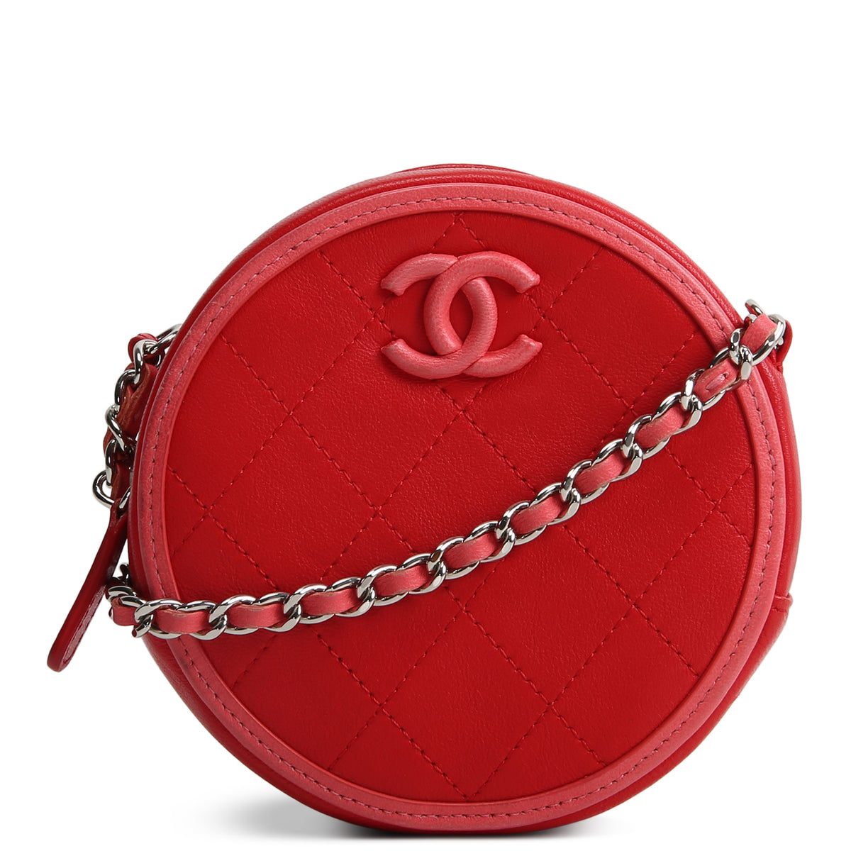 CHANEL CC Color Pop Round Clutch with Chain