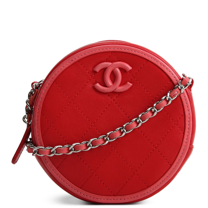 CHANEL CC Color Pop Round Clutch with Chain