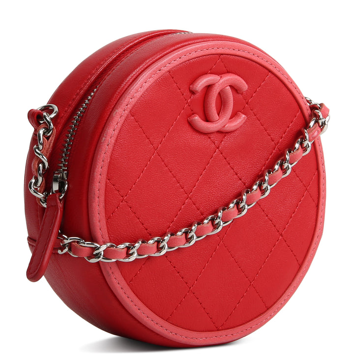 CHANEL CC Color Pop Round Clutch with Chain