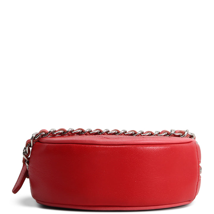 CHANEL CC Color Pop Round Clutch with Chain