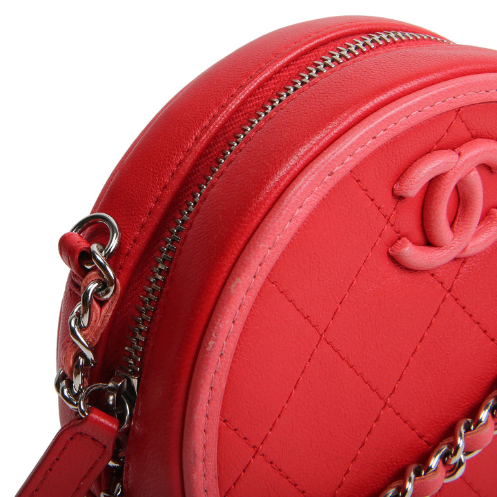 CHANEL CC Color Pop Round Clutch with Chain