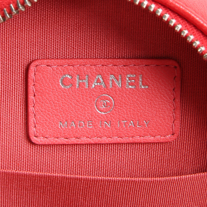 CHANEL CC Color Pop Round Clutch with Chain